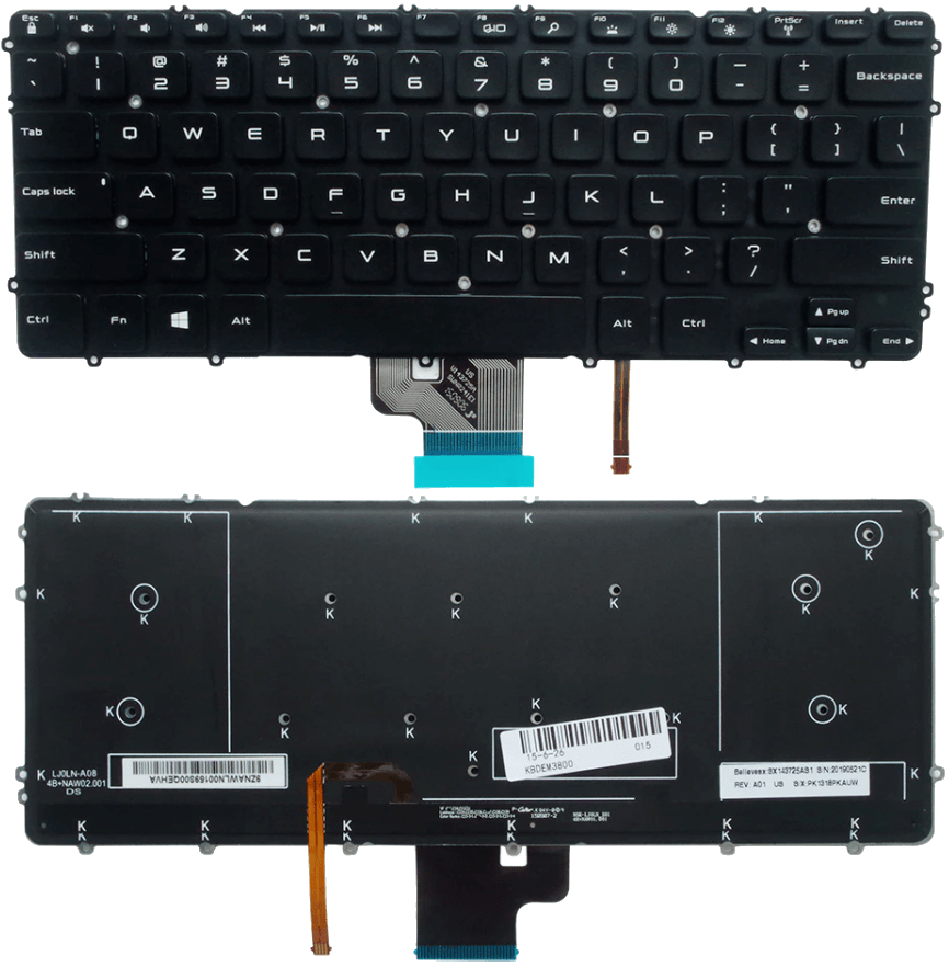 Dell XPS 15 9530 Precision M3800 Backlit Keyboard HYYWM