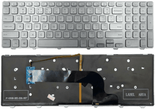 Load image into Gallery viewer,  Dell Inspiron 15 7000 7537 NSK-LG0LN-A00 0KK7X9 Silver Backlit Keyboard
