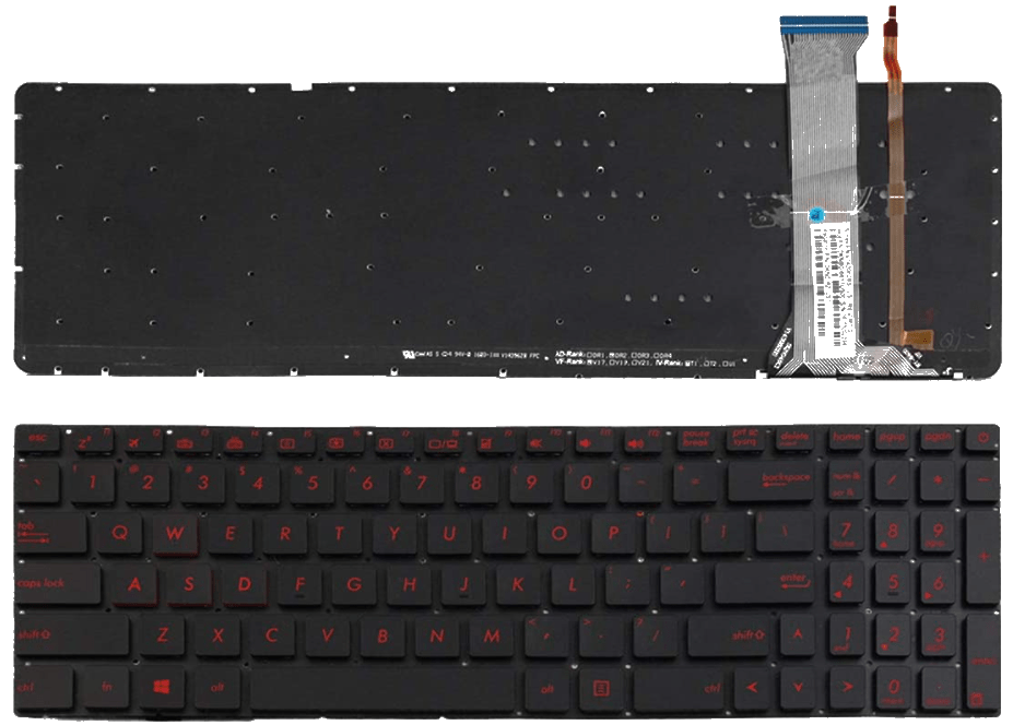  Asus Rog GL552VL GL552VW GL552VX GL552JX Red Backlit Keyboard