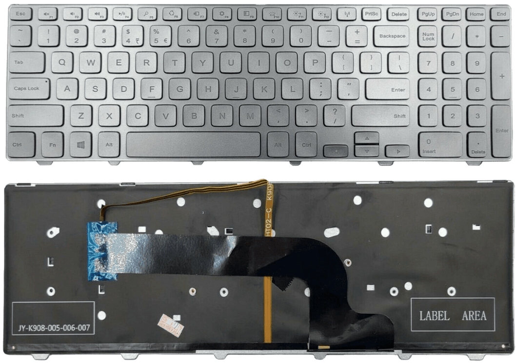  Dell Inspiron 15 7000 7537 NSK-LG0LN-A00 0KK7X9 Silver Backlit Keyboard