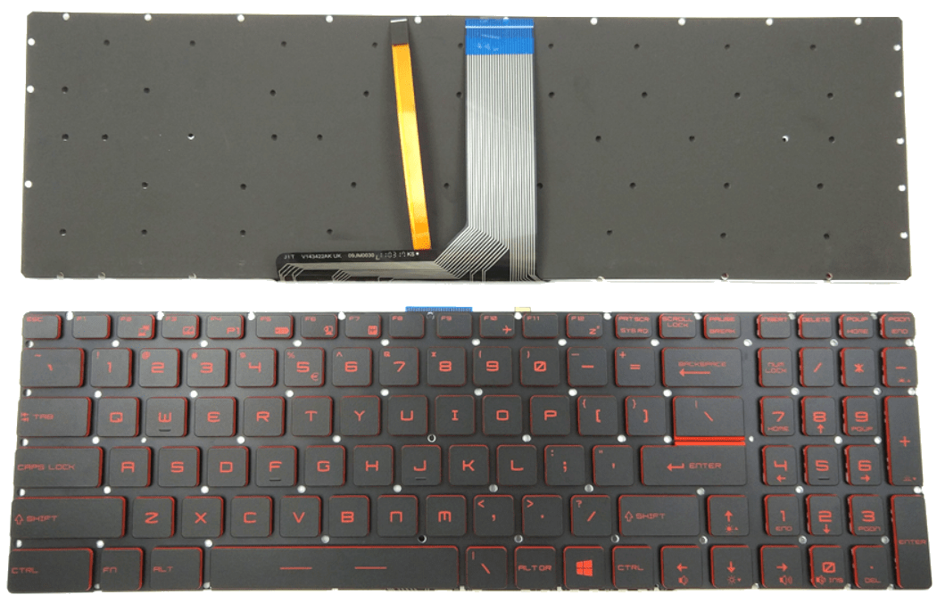 MSI GL62M GL62MVR GL63 GL72M GL73 Red Backlight Backlit Keyboard
