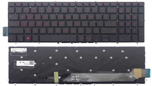 Dell Inspiron 15 17 7566 7567 Red Backlit Keyboard 3R0JR PK131QP2B00